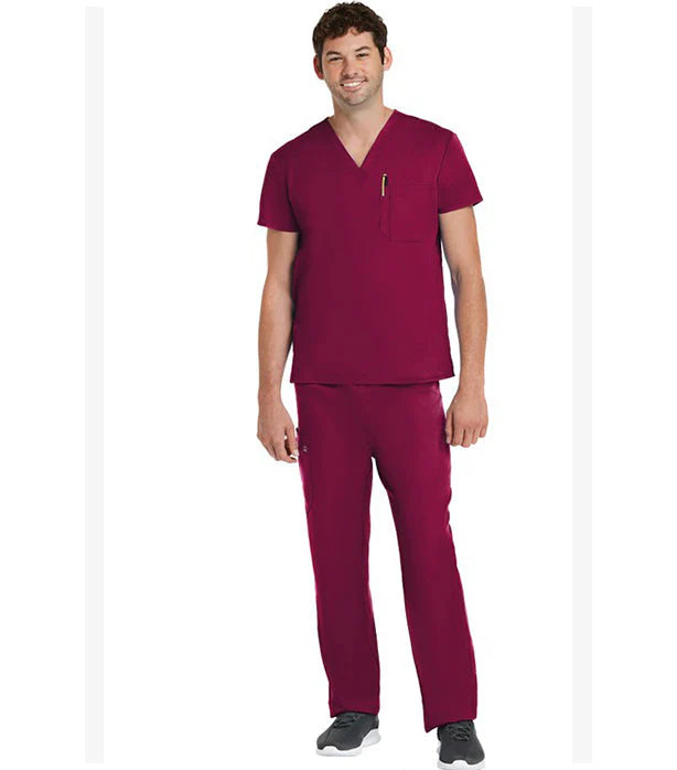 Men’s Microfiber Stretch Scrub Set – Cargo Pant, 4 Pockets