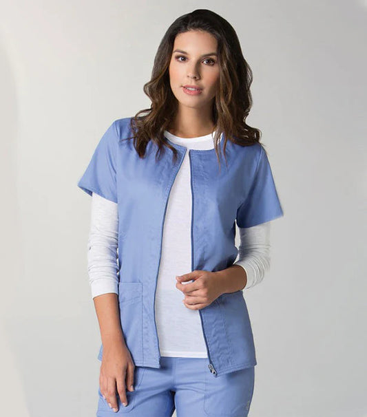 Women’s Zip Scrub Jacket – Lightweight Half Sleeve