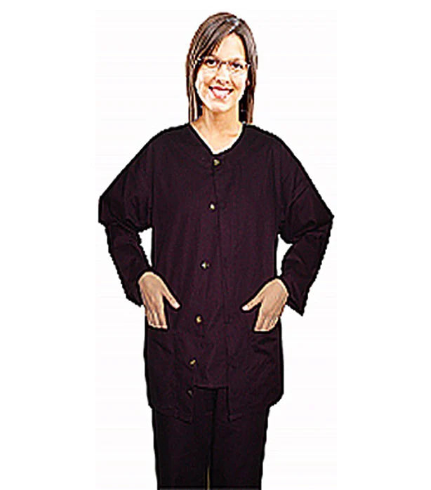 Classic Unisex Scrub Jacket – 2 Pocket Snap Front
