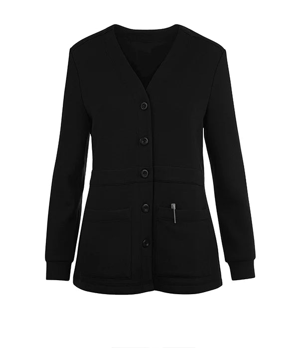 Women’s Stretch Scrub Jacket – Snap Front, 2 Pockets